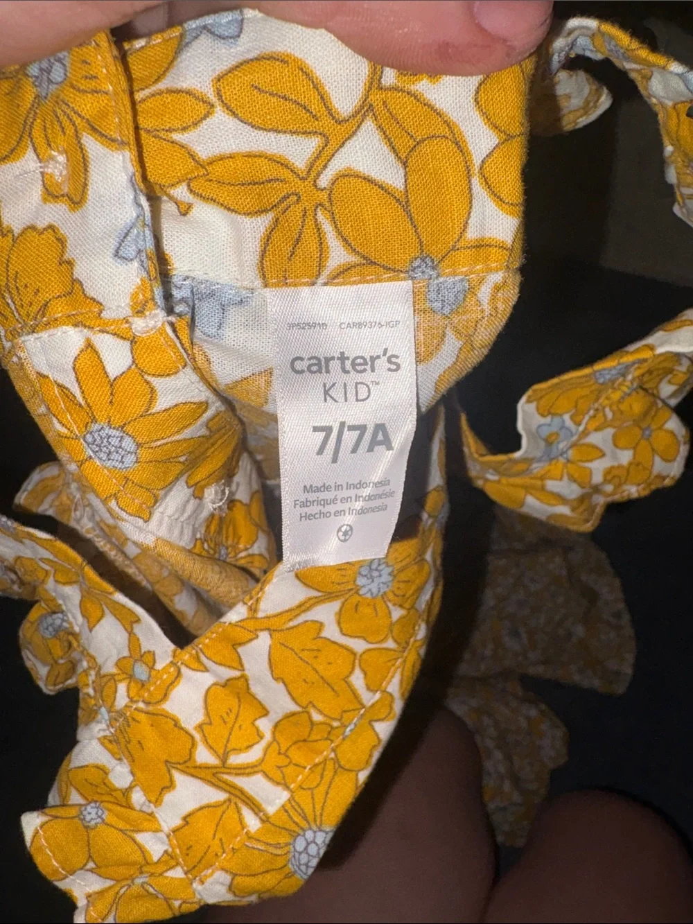 Carter's Yellow and White Floral Tiered Sundress for Girls